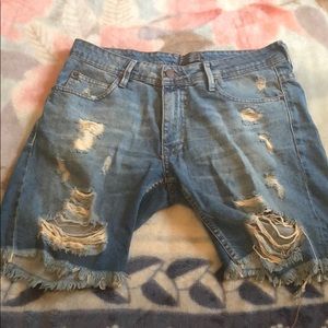 ZARA Distressed shorts